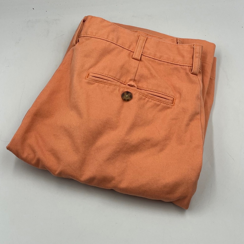Jos. A. Bank Mens Chino Shorts 32W Peach Orange Cotton Twill Flat Front